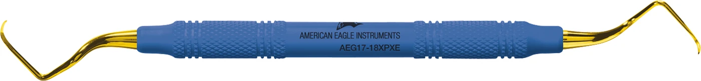 Gracey Standard XP® SQUARED Stück blau, 17-18, posterior, distal, Kunststoffgriff