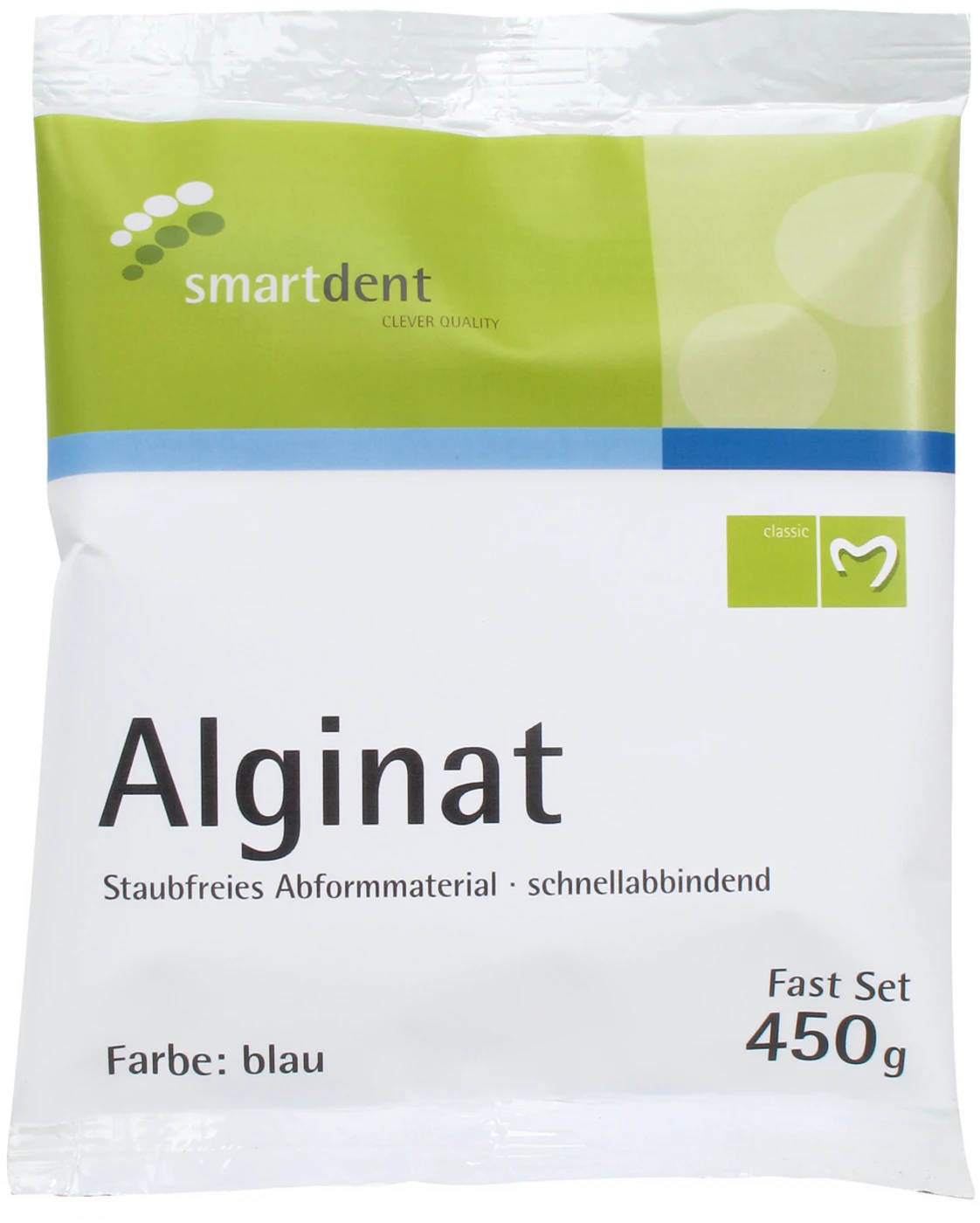 smart Alginat blau Beutel 450 g mit Pfefferminzgeschmack, blau