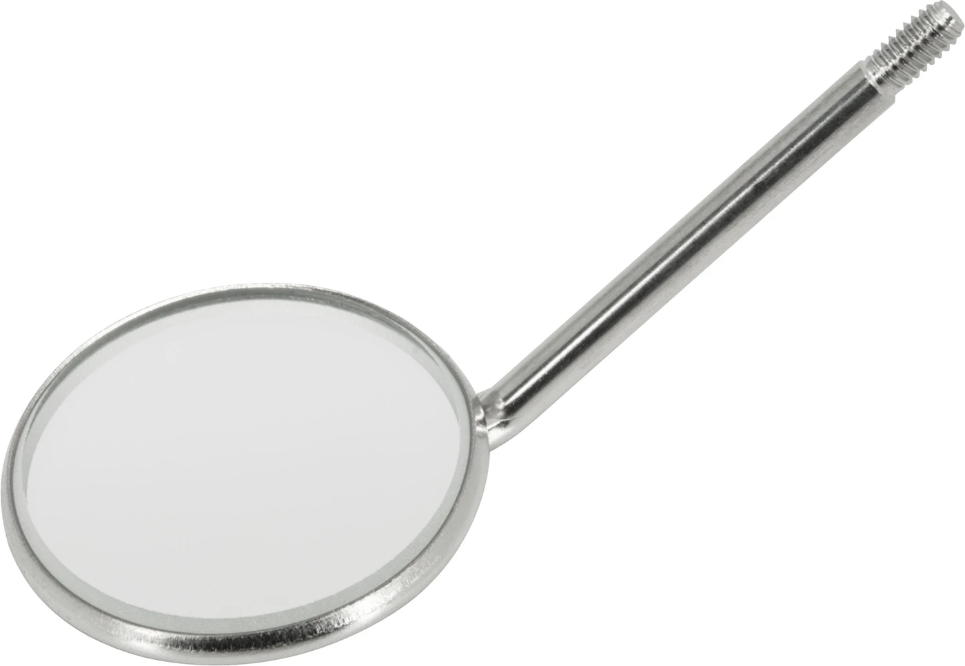 Economy Mundspiegel Packung 12 Stück Ø 22 mm, Größe 4, plan, SS-Stiel