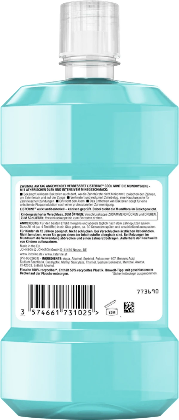 LISTERINE® COOL MINT Flasche 500 ml