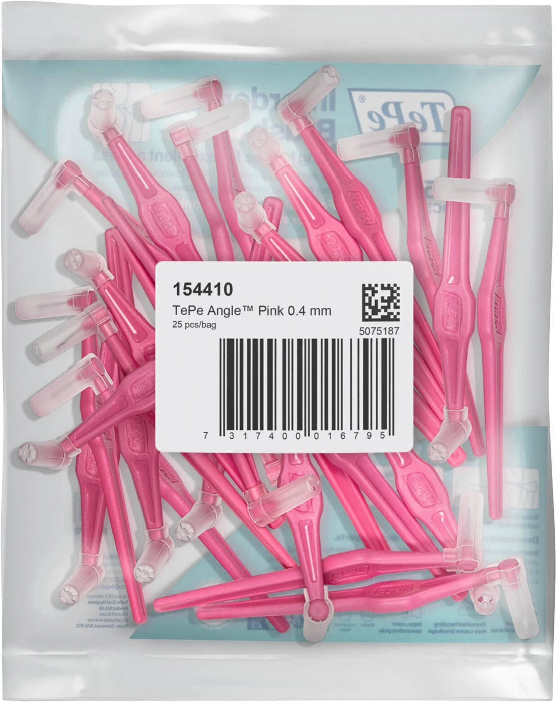 TePe® Interdentalbürsten Angle™ Packung 25 Stück pink, Ø 0,4 mm
