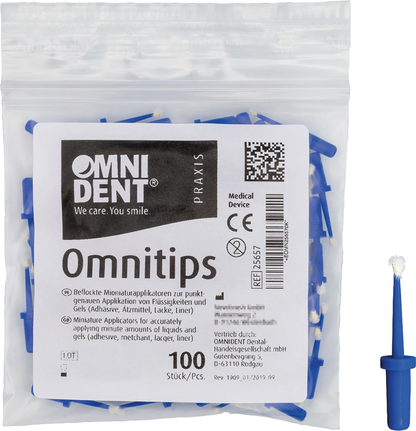 Omnitips Packung 100 Stück blau