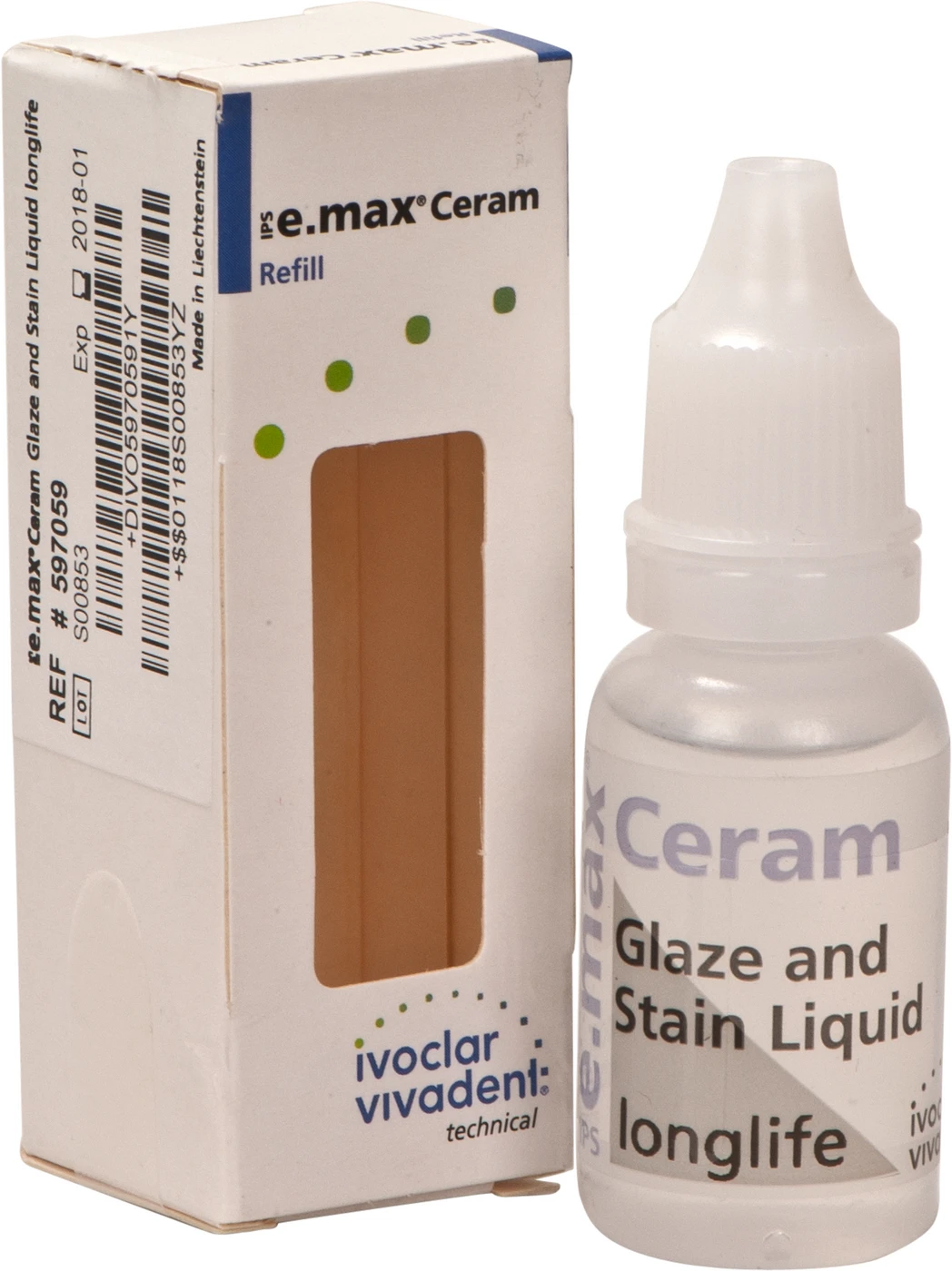 IPS e.max® Ceram Flüssigkeiten Flasche 15 ml Glasur- und Malfarbenliquid longlife