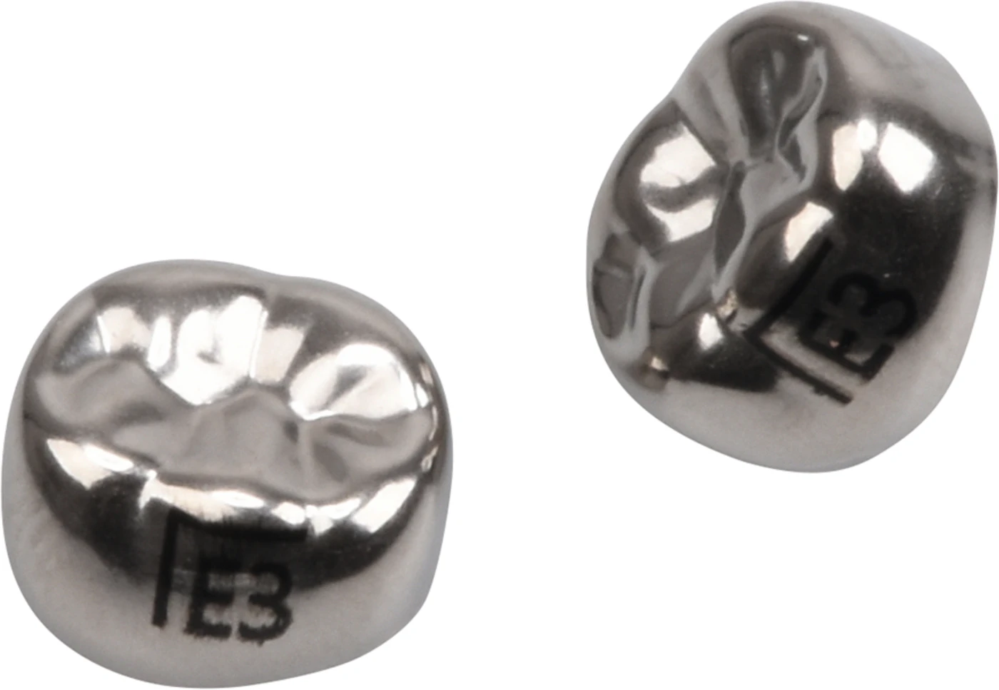 Edelstahlkronen Packung 5 Stück E-LL-3, für Milchmolaren Edelstahlkronen Packung 5 Stück E-LL-3, für Milchmolaren
