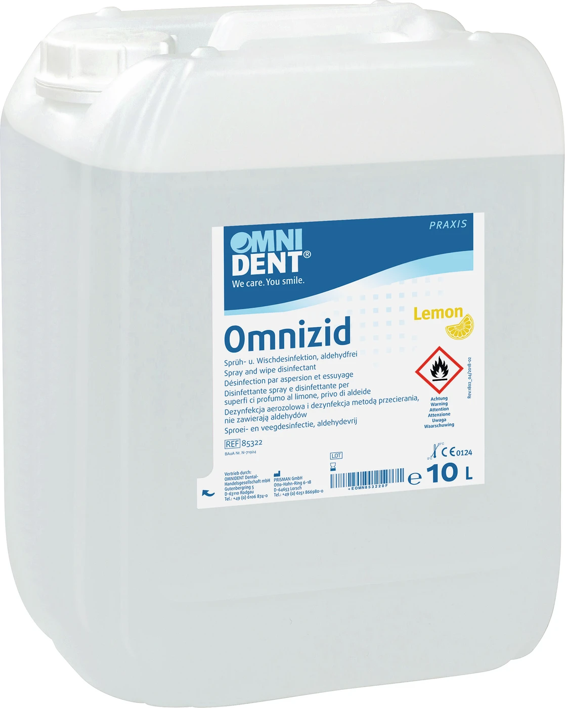 Omnizid Kanister 10 Liter Lemon