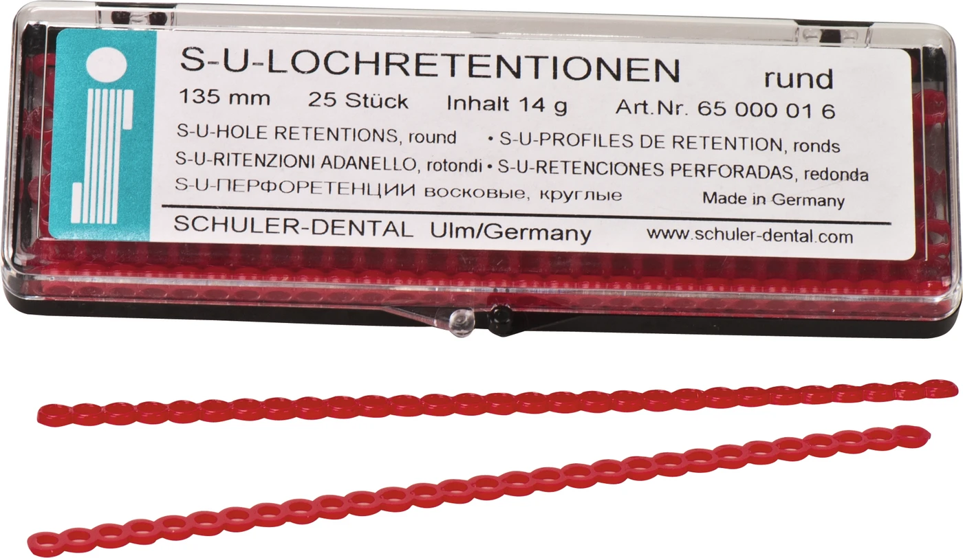 S-U-LOCHRETENTIONEN Packung 25 Stück Länge 13,2 cm, rund