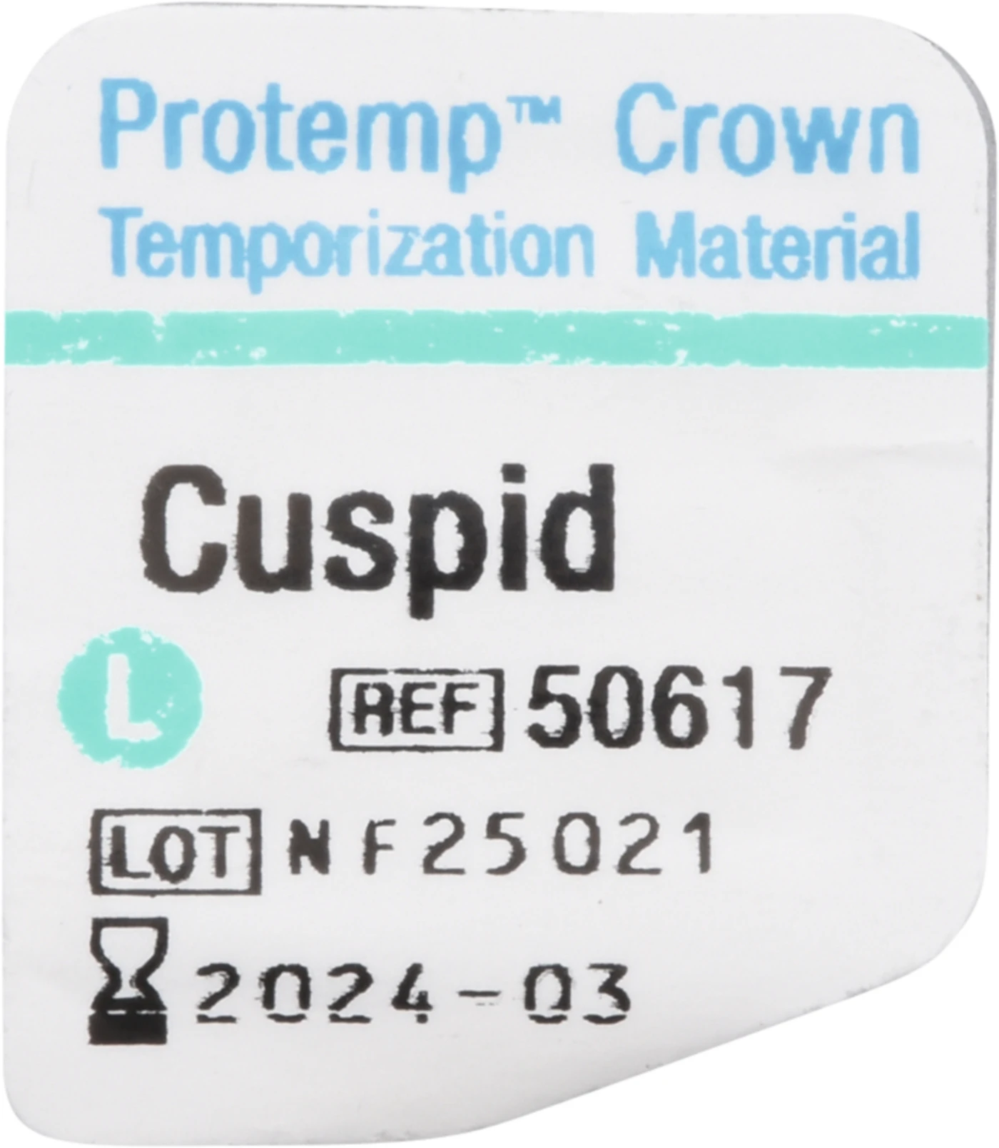 Protemp™ Crown Packung 5 Stück Eckzahn L, 1 Stückmesslehre Protemp™ Crown Packung 5 Stück Eckzahn L, 1 Stückmesslehre