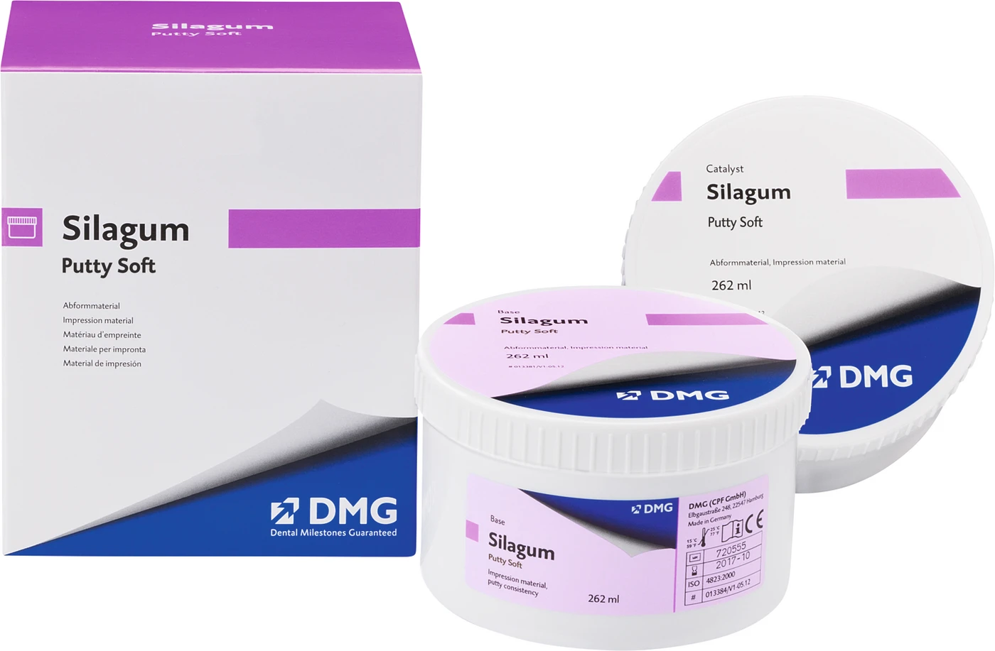 Silagum Putty Packung 262 ml Basispaste, 262 ml Katalysatorpaste, Soft