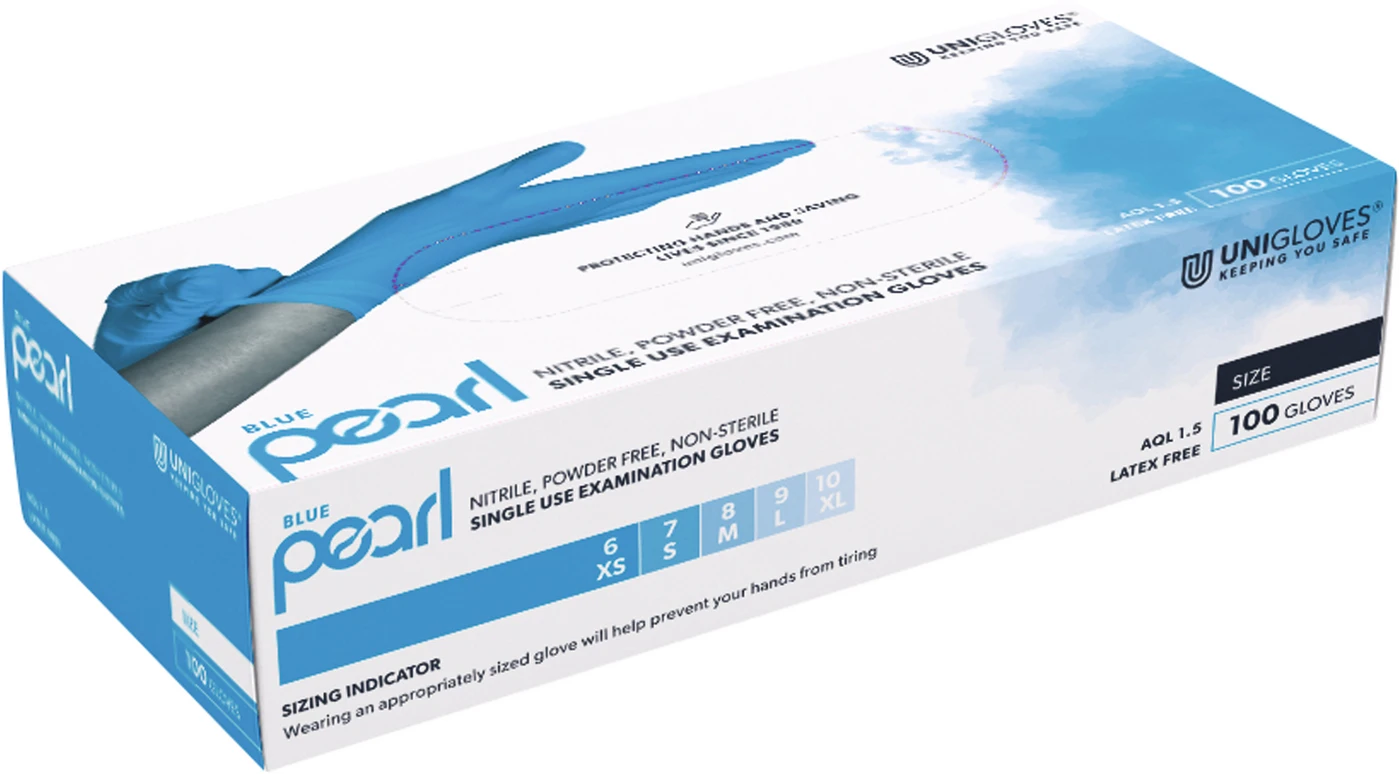 BLUE PEARL Packung 100 Stück puderfrei, blau, XL BLUE PEARL Packung 100 Stück puderfrei, blau, XL