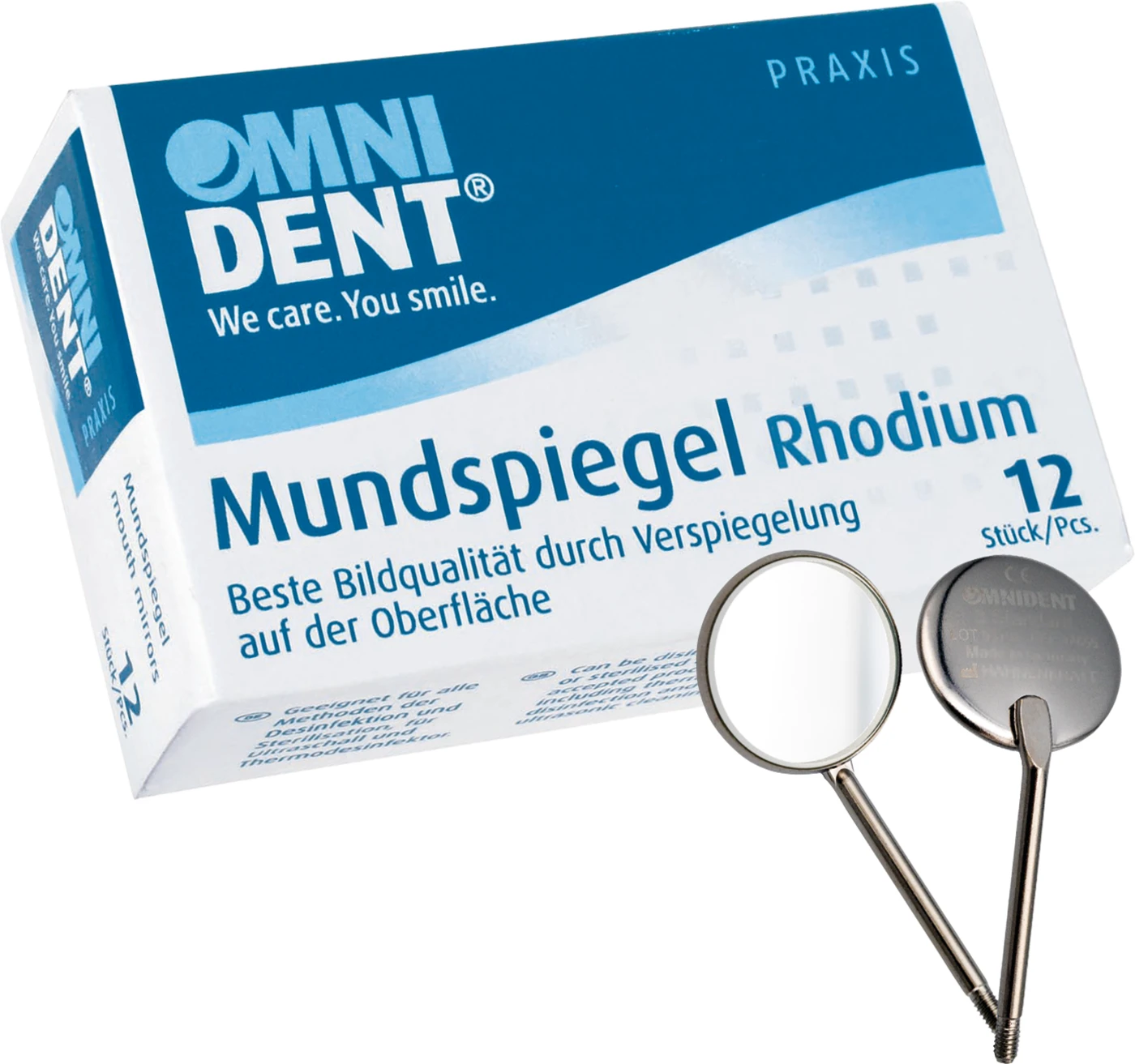 Mundspiegel Packung 12 Stück Standard Nr. 4 plan 22 mm