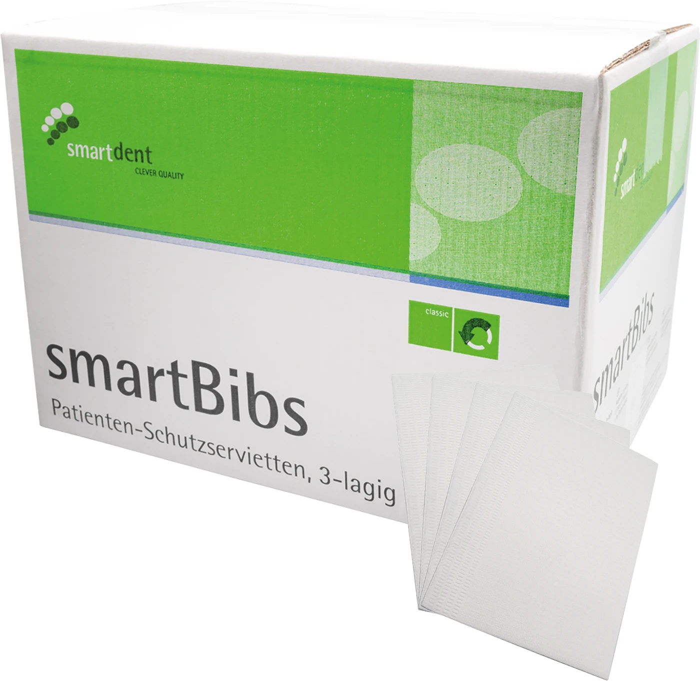 smartBibs Karton 500 Stück weiß