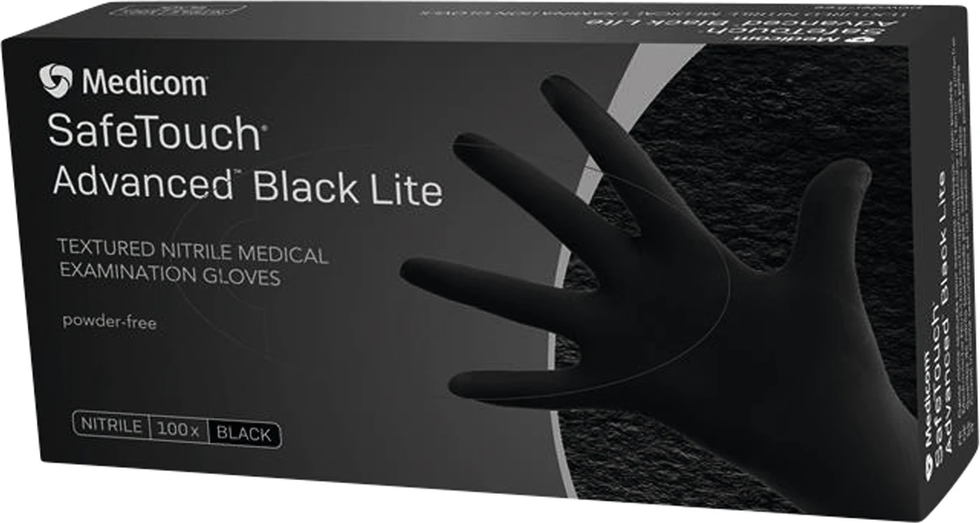 SafeTouch® Advanced Black Lite Nitrilhandschuhe Packung 100 Stück schwarz, puderfrei, M SafeTouch® Advanced Black Lite Nitrilhandschuhe Packung 100 Stück schwarz, puderfrei, M