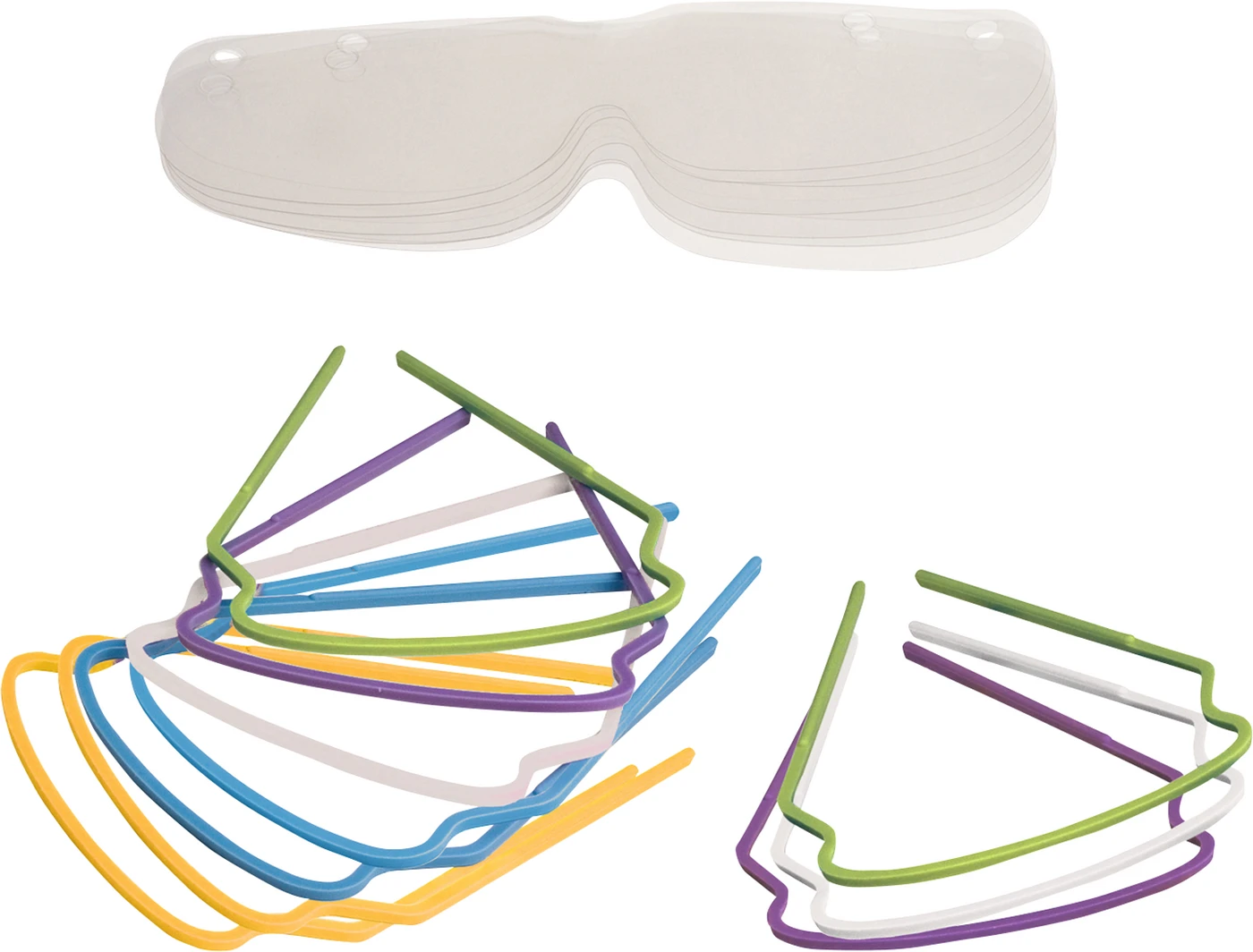 Augenschutz Set 10 Bügel, 10 Folien