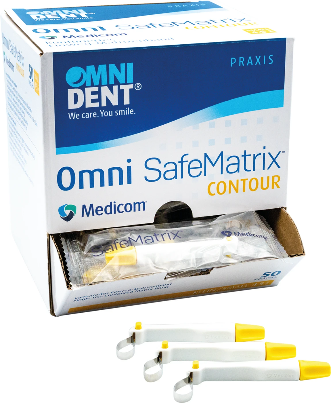 Omni Safematrix™ Contour Packung 50 Stück gelb, klein, 4,5 mm