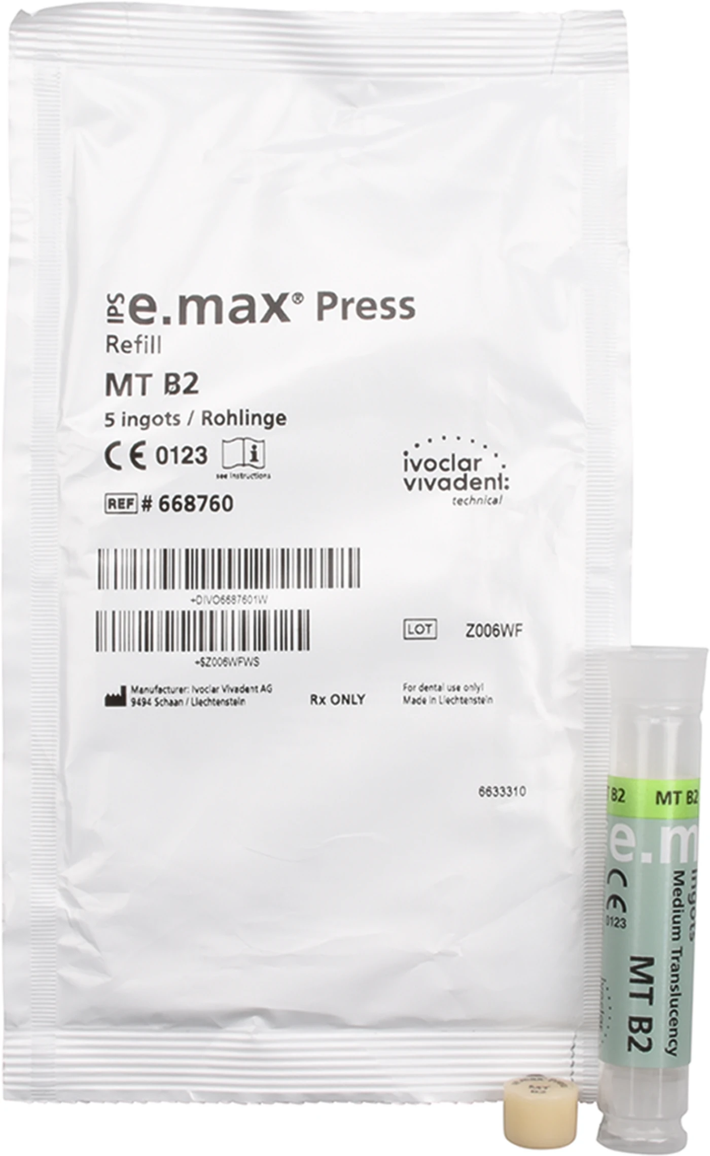 IPS e.max® Press Packung 5 Stück B2 MT