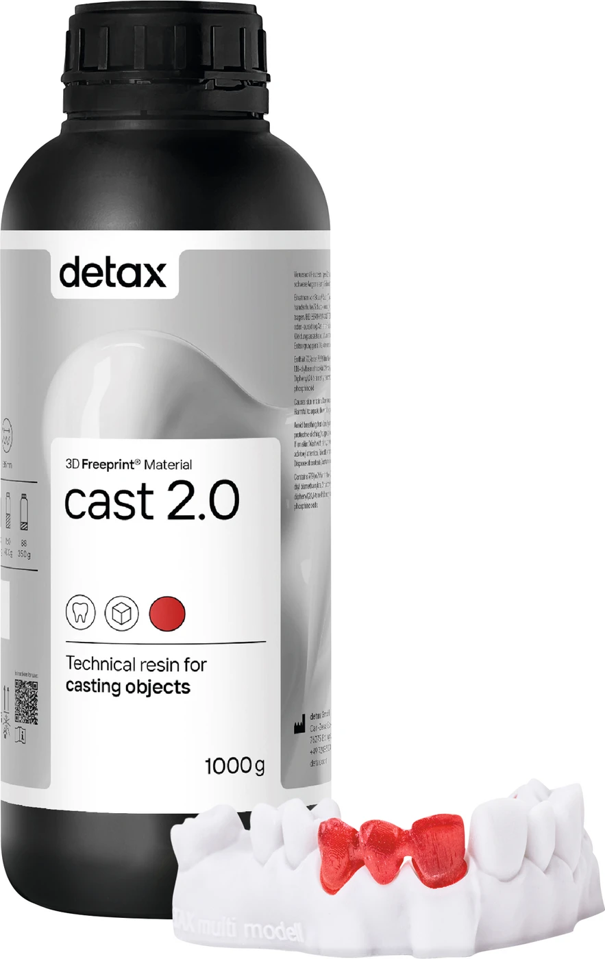 FREEPRINT® cast 2.0 Flasche 1 kg Kunststoff 385 nm, rot-transparent FREEPRINT® cast 2.0 Flasche 1 kg Kunststoff 385 nm, rot-transparent