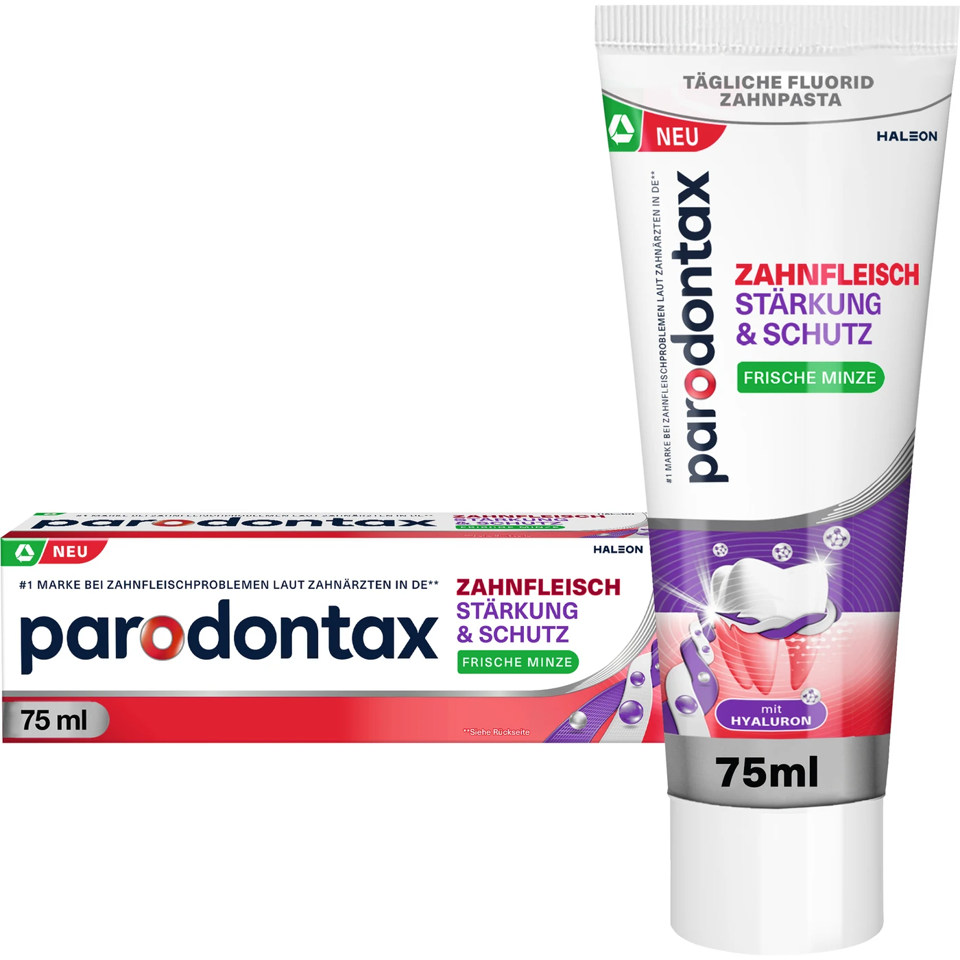 parodontax Zahnfleisch Stärkung und Schutz Zahnpasta Tube 75 ml Minzgeschmack