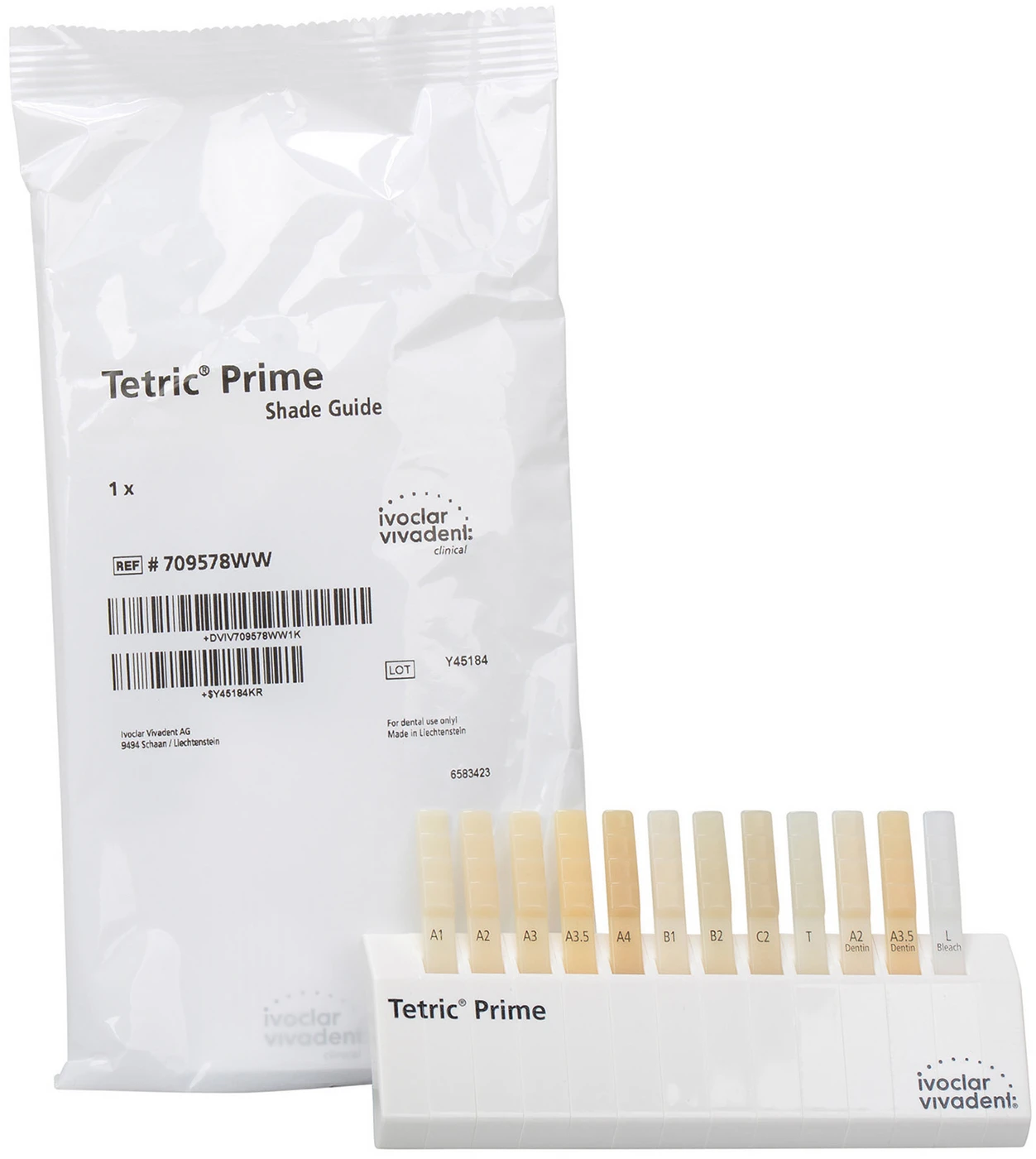 Tetric® Prime Farbschlüssel Stück