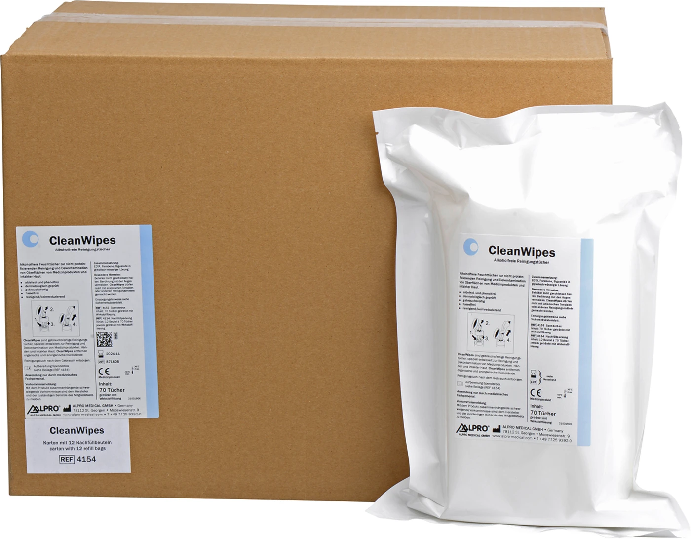 CleanWipes Karton 12 x 70 Stück