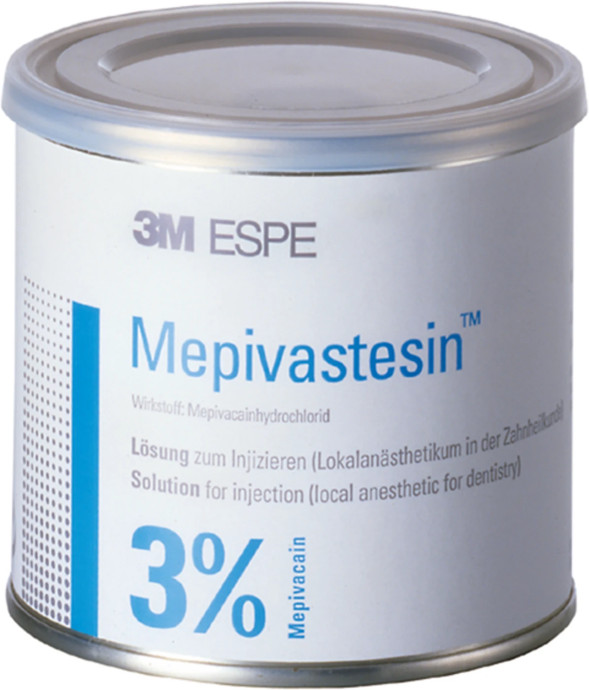 Mepivastesin™ Dose 50 Stück, Kappe blau