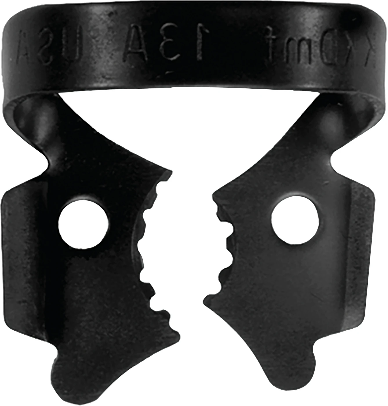 KKD® Kofferdam Klammern triColor Antireflect Stück schwarz matt, Nr. 12A, für Molaren