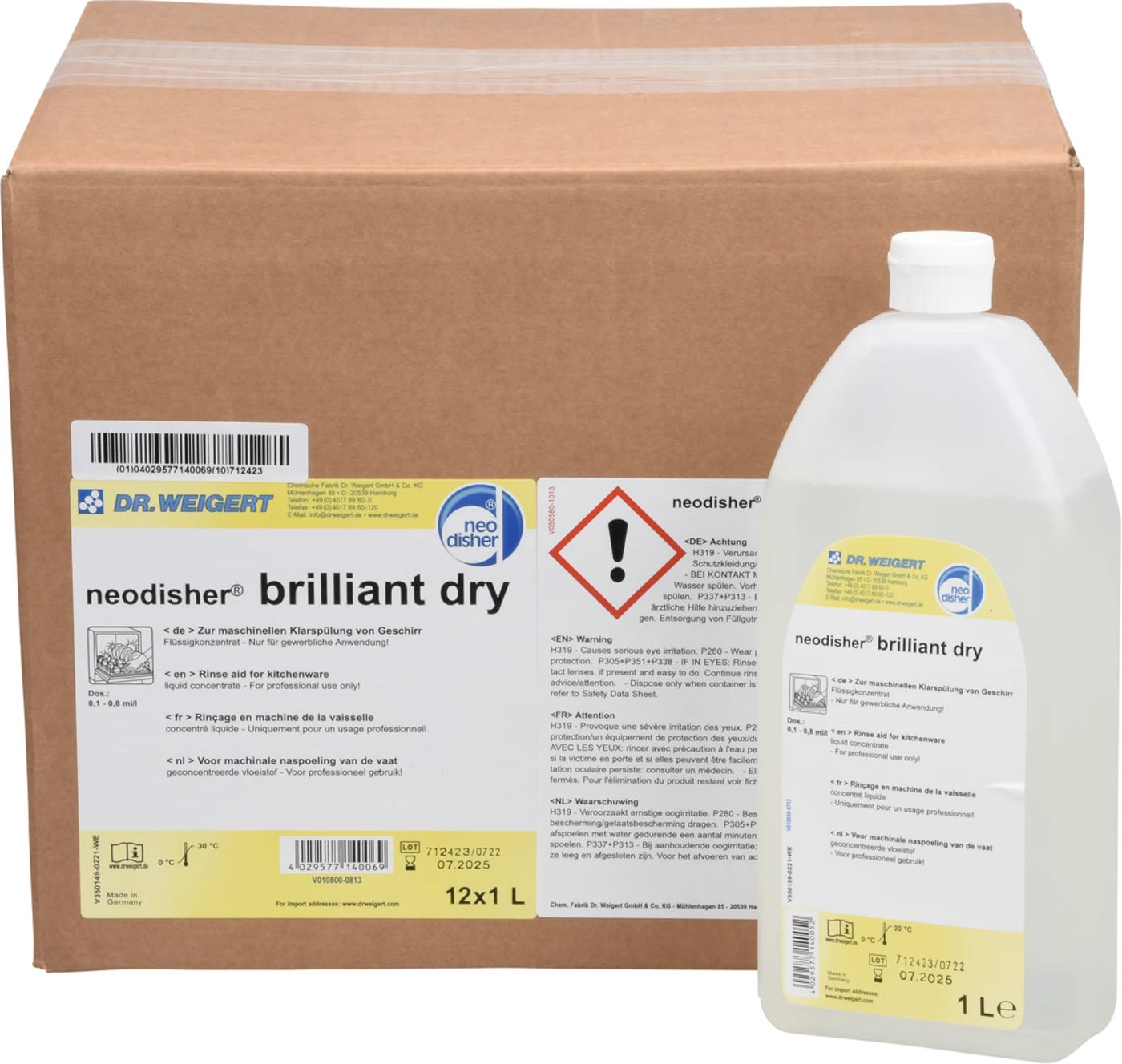 neodisher® brilliant dry Karton 12 x 1 l Flasche