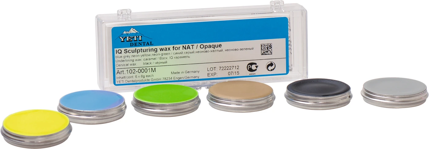 IQ K&B Gusswachs Set 4 x 8 g opaque Modellierwachs