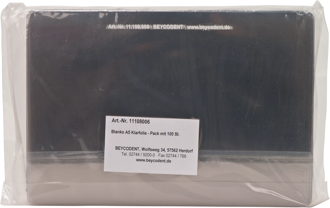 Blanko-Klarfolie 8006 Packung 100 Stück