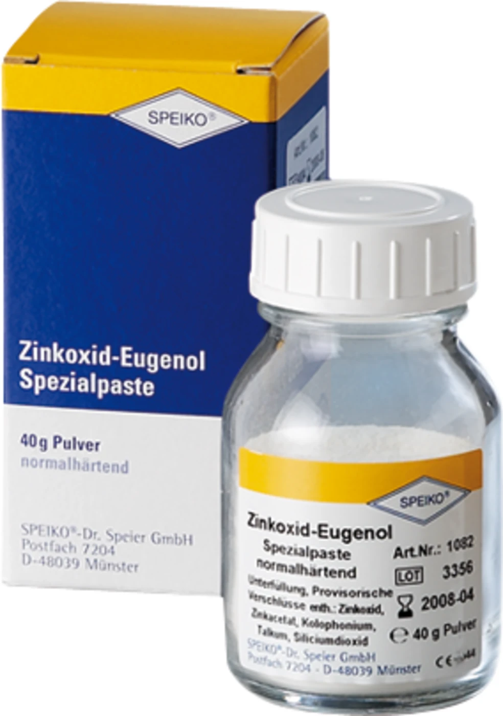 Zinkoxid-Eugenol Spezialpaste Packung 40 g Pulver normalhärtend