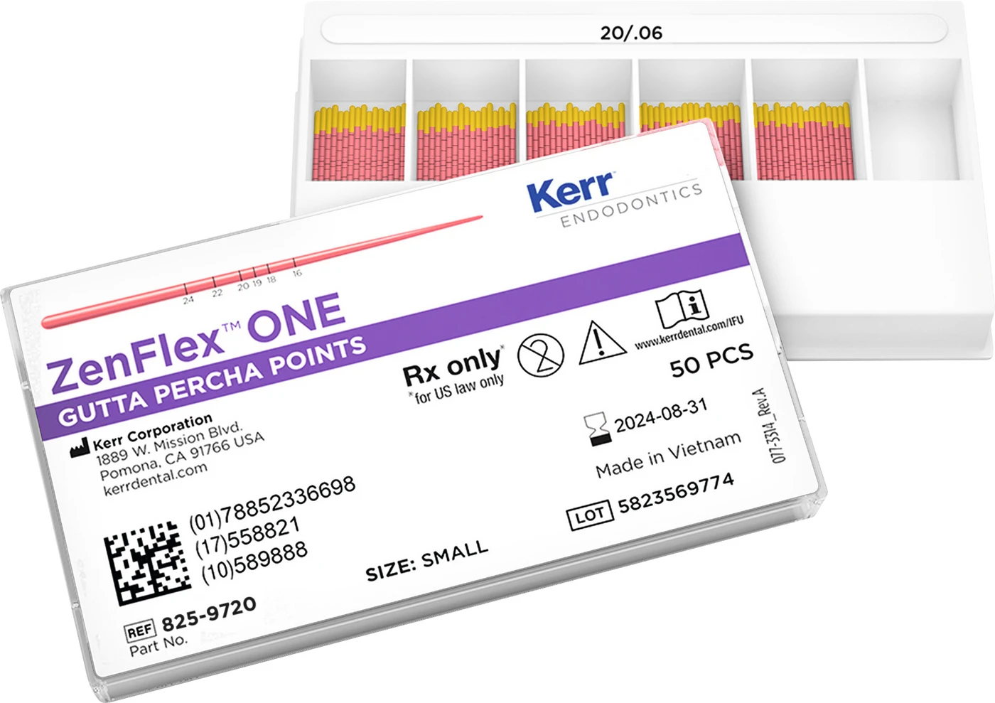 ZenFlex™ ONE Guttapercha Spitzen Packung 50 Stück 30 mm, Taper.06 ISO 020