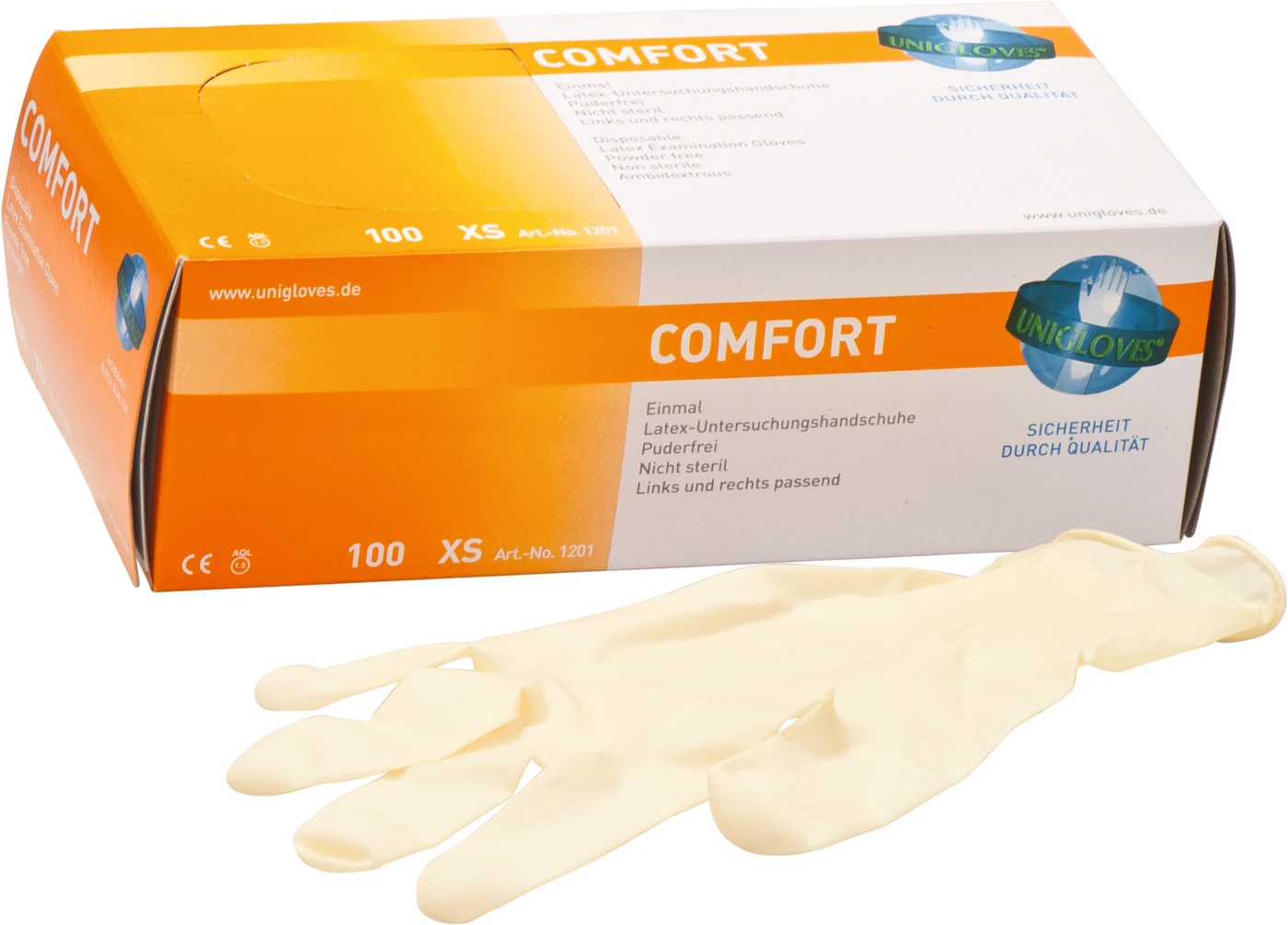 COMFORT® Packung 100 Stück puderfrei, weiß, XS COMFORT® Packung 100 Stück puderfrei, weiß, XS