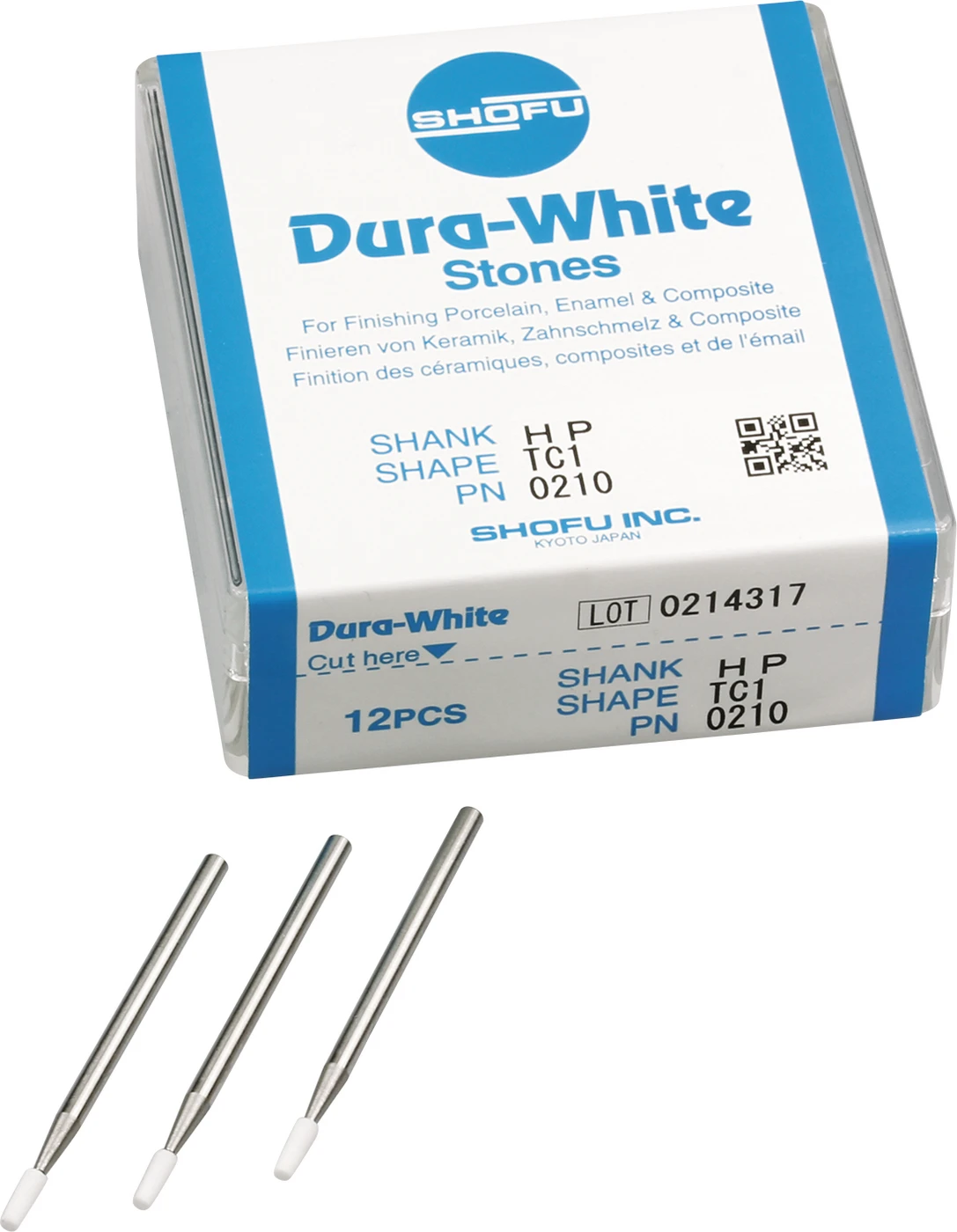 Dura-White-Steine Packung 12 Stück TC1, HP, ISO 020 Dura-White-Steine Packung 12 Stück TC1, HP, ISO 020