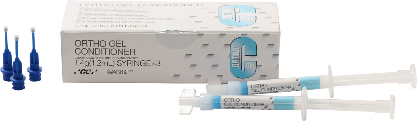 GC Fuji ORTHO Gel Packung 3 x 1,4 g Spritze, 25 Brush Tips