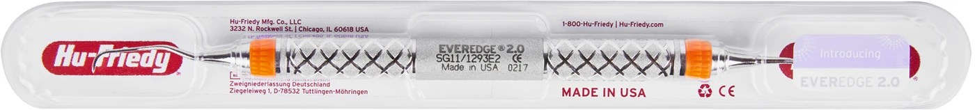 Küretten Gracey Standard EverEdge™ 2.0 Stück Figur 11/12, mesial, Griff #9, orange
