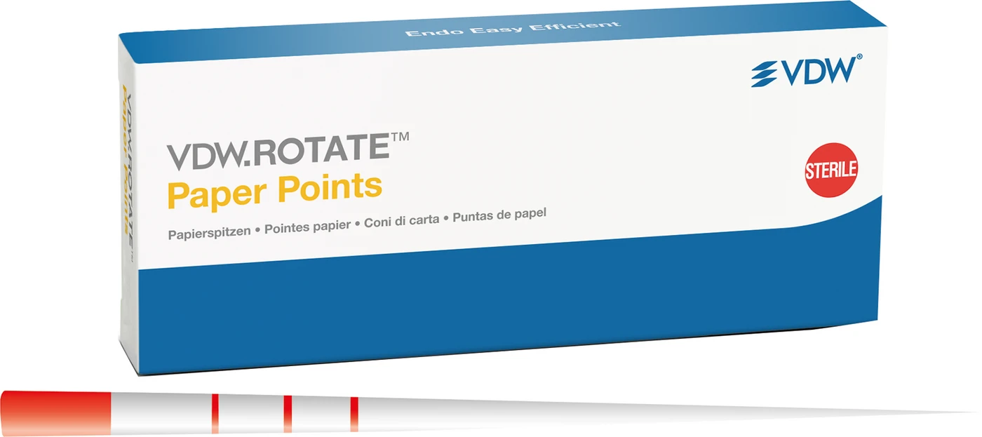 VDW.ROTATE™ Paper Points Packung 180 Stück Taper.04 ISO 060 VDW.ROTATE™ Paper Points Packung 180 Stück Taper.04 ISO 060