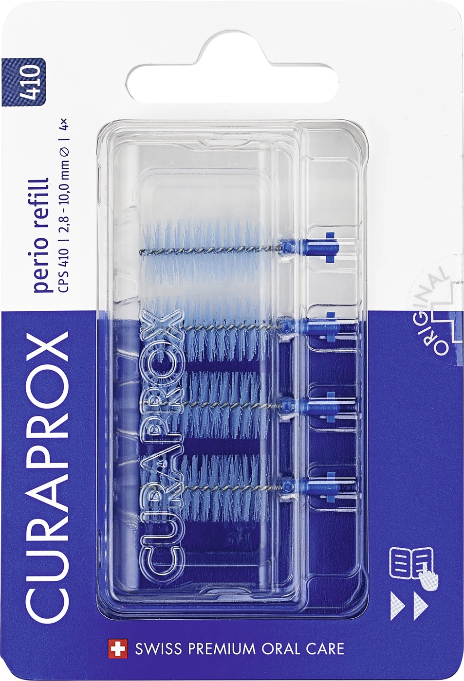CURAPROX CPS perio Nachfüllpackung 4 Stück 410 blau, Ø 2,8-10 mm CURAPROX CPS perio Nachfüllpackung 4 Stück 410 blau, Ø 2,8-10 mm