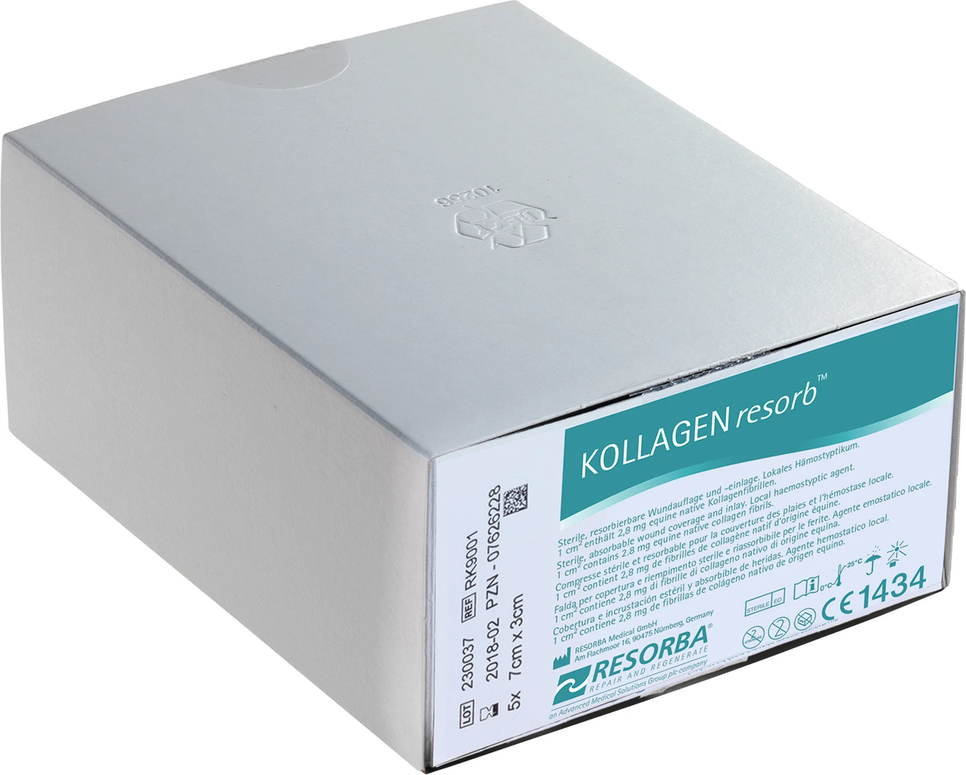 Kollagen resorb™ Packung 5 Stück 7 x 3 cm Kollagen resorb™ Packung 5 Stück 7 x 3 cm