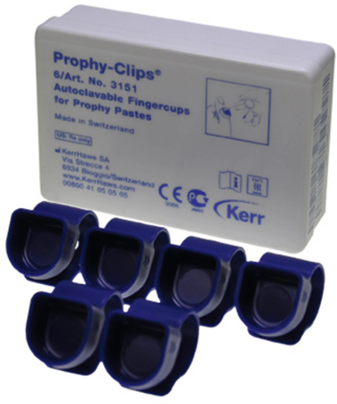 Prophy-Clips® Packung 6 Stück dunkelblau