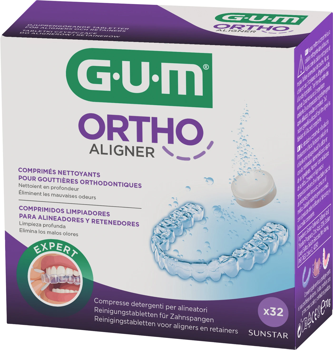 GUM® ORTHO ALIGNER Reinigungstabletten Packung 32 Stück