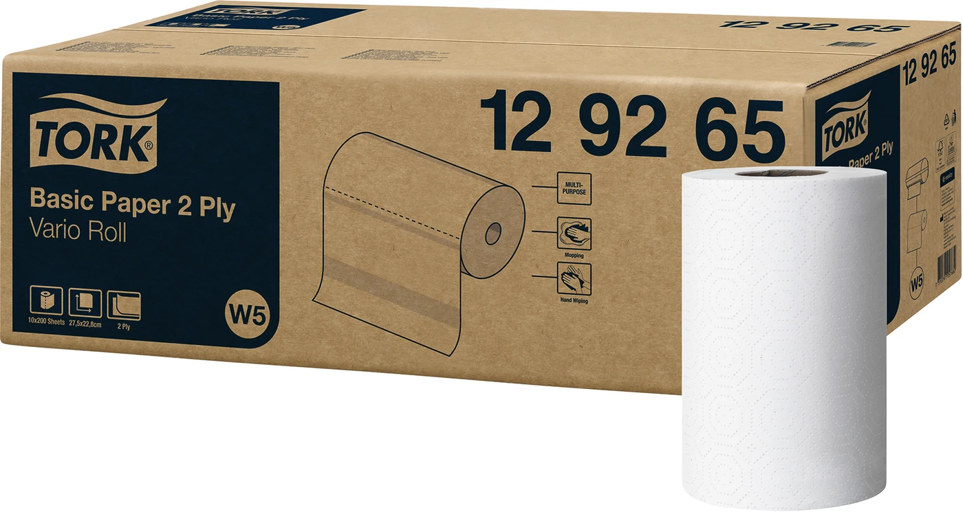 TORK® Standard Papierwischtücher W5 System Karton 10 x 200 Stück 2-lagig, geprägt, perforiert, 23 x 27,5 cm, hochweiß