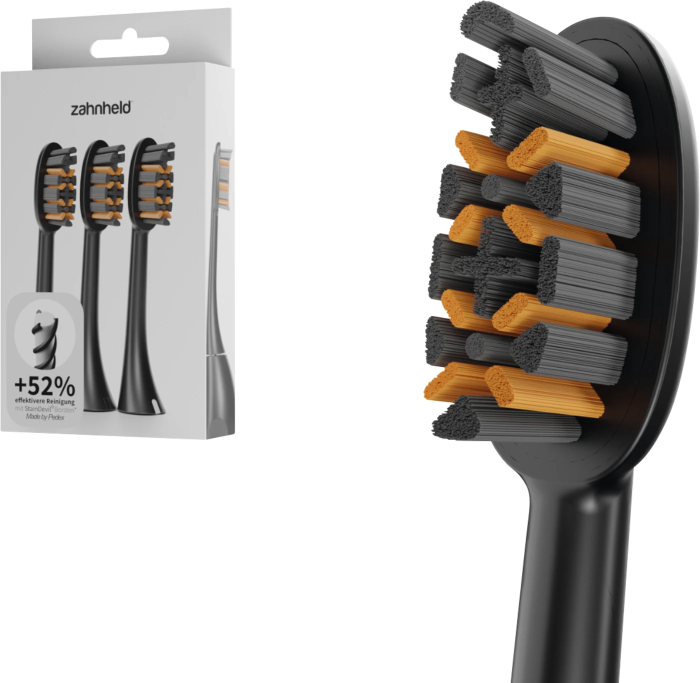 Bürstenkopf Pro X-Clean Packung 3 Stück schwarz