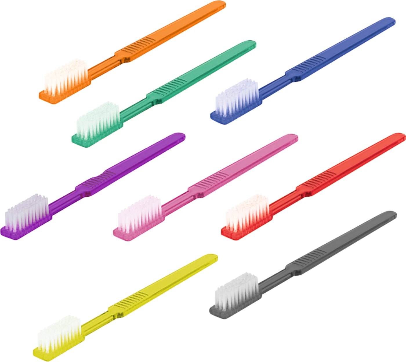UNIBRUSH Einmal Zahnbürsten Box 100 Stück bunt sortiert