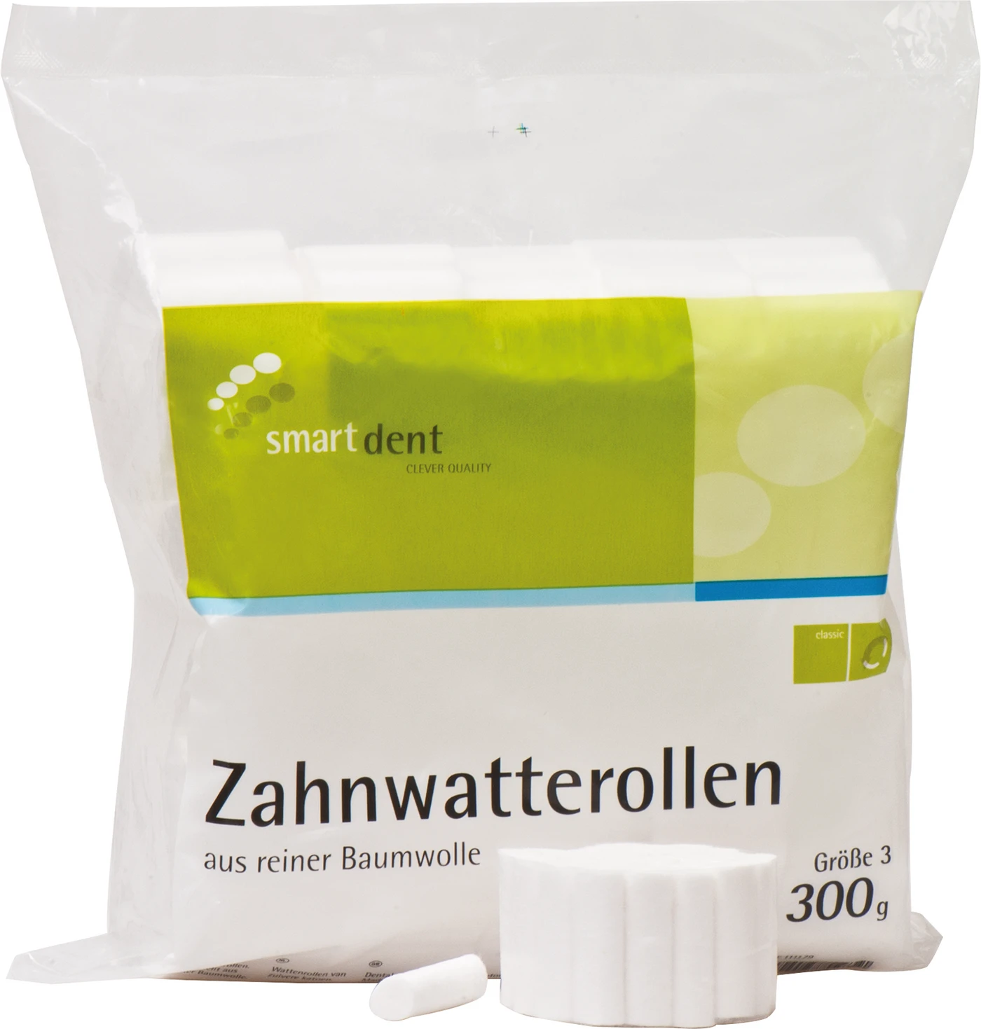 smart Zahnwatterollen Packung 300 g Größe 3