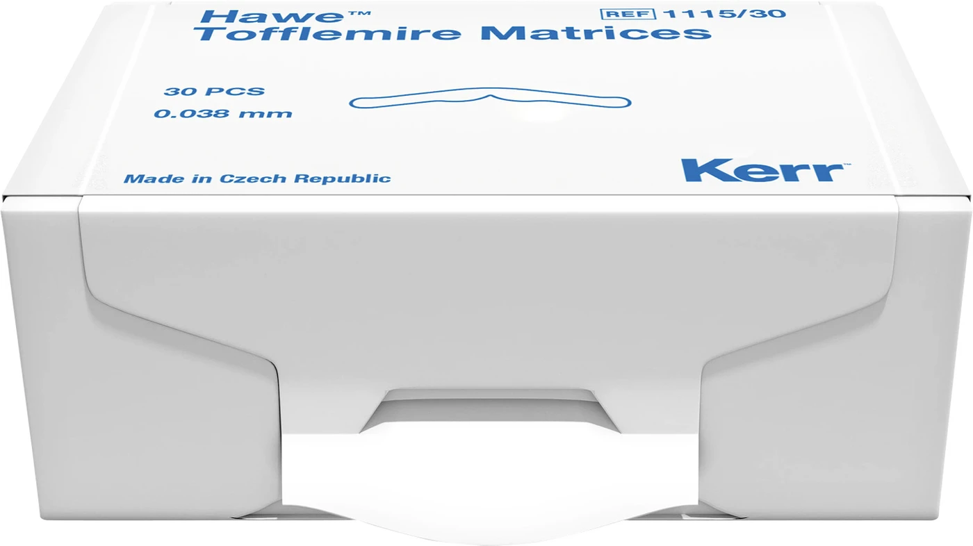 Matrizen nach Tofflemire Packung 30 Stück Stärke 0,038 mm, Nr. 1115/30 Matrizen nach Tofflemire Packung 30 Stück Stärke 0,038 mm, Nr. 1115/30