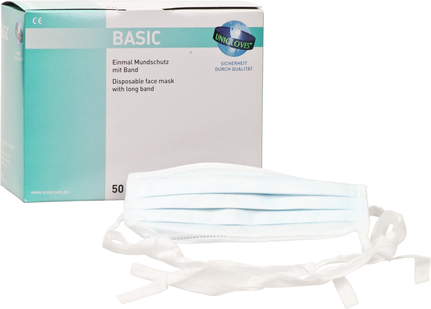 BASIC OP-Mundschutz Spenderbox 50 Stück blau