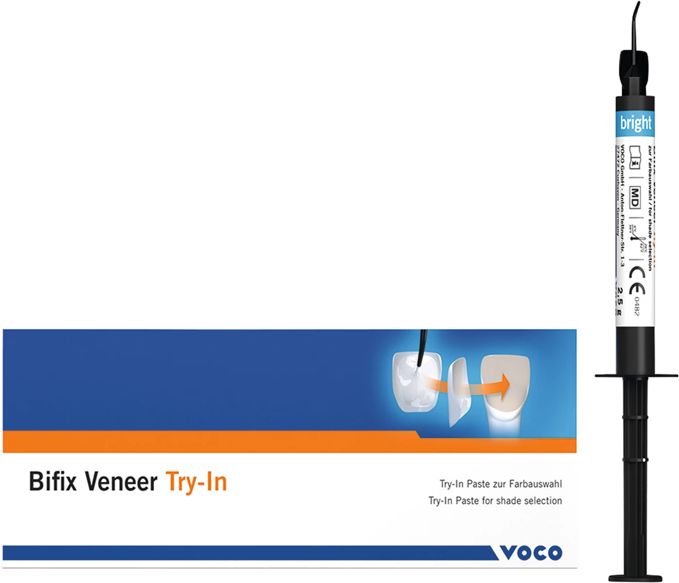 Bifix Veneer LC Spritze 2,5 g Try-in Paste bright