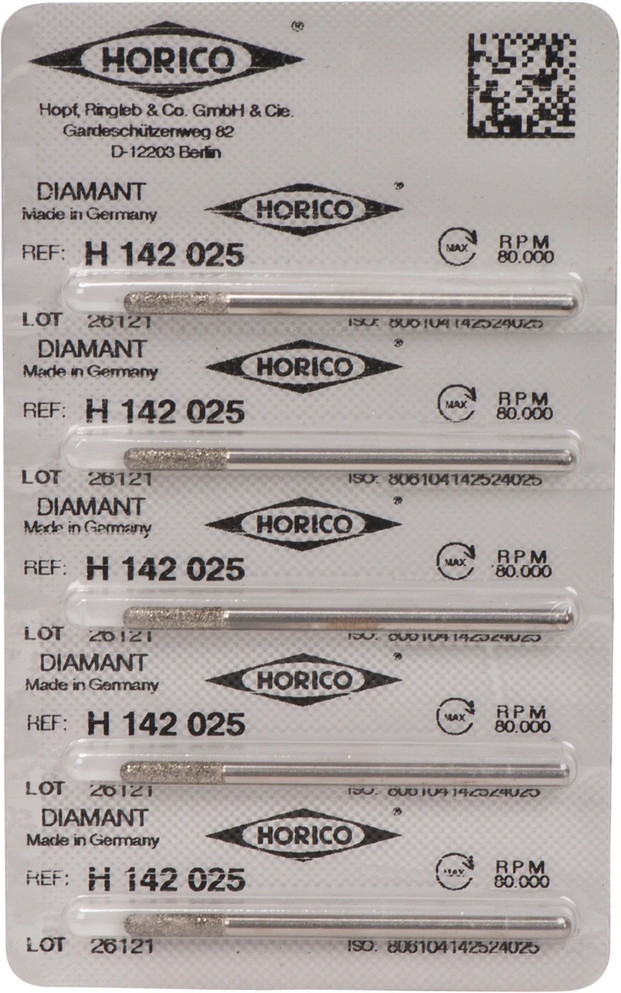 Diamantschleifer H 142 Packung 5 Stück HP, Figur 142, 10 mm, ISO 025