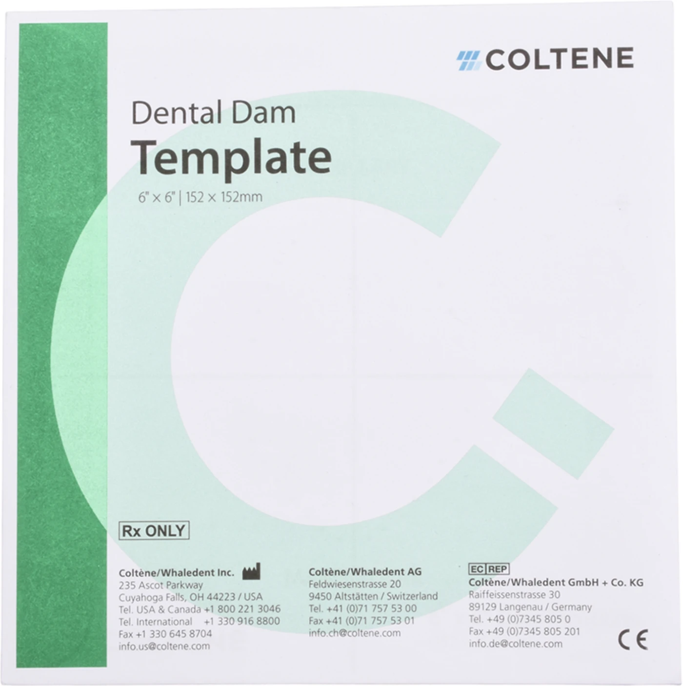 HYGENIC® Dental Dam Stempel Stück 15 x 15 cm