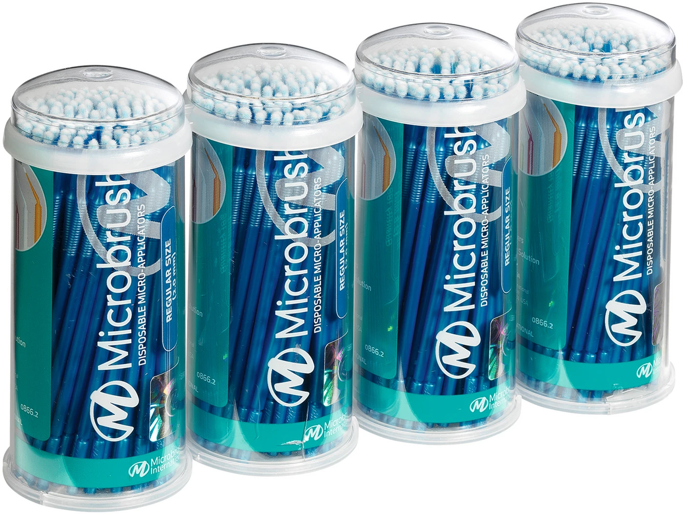 Microbrush® Applikatoren Tube Serie Packung 400 Stück blau, regulär 2 mm