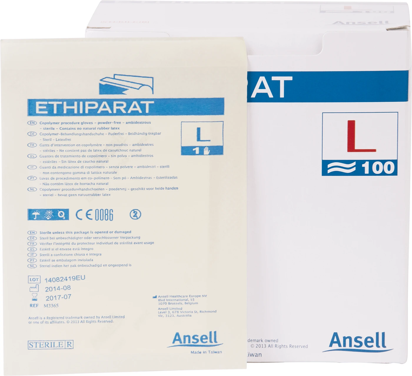 ETHIPARAT Sterile Pairs Packung 100 Stück puderfrei, transparent, steril, L